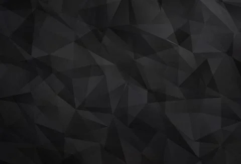 Dark Gray vector gradient triangles pattern. Stock Illustration