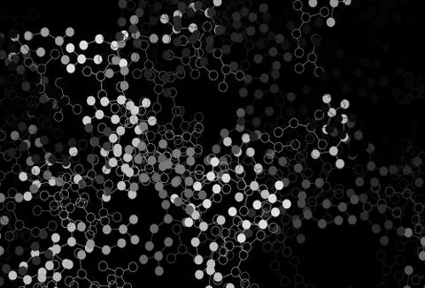 Dark Gray vector pattern with artificial intelligence network. Stock Illustration