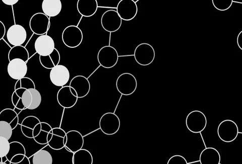 Dark Gray vector pattern with artificial intelligence network. Illustrazione stock