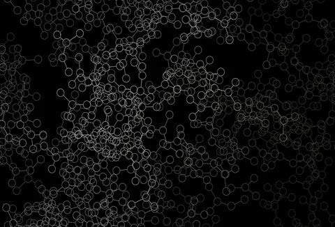 Dark Gray vector pattern with artificial intelligence network. イラスト素材