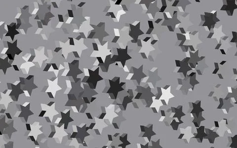 Dark Gray vector pattern with christmas stars. Stock Illustration
