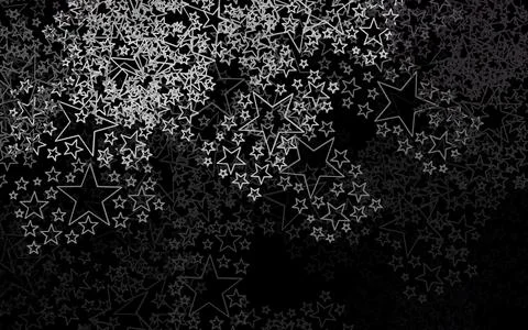 Dark Gray vector pattern with christmas stars. Illustrazione stock