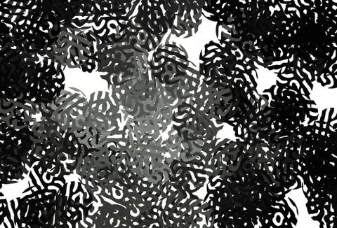 Dark Gray vector pattern with random forms. 스톡 일러스트