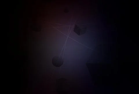 Dark Gray vector template with 3D cubes, cylinders, spheres, rectangles. イラスト素材