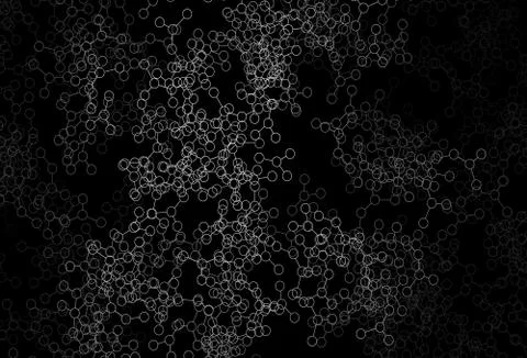Dark Gray vector template with artificial intelligence structure. Illustrazione stock