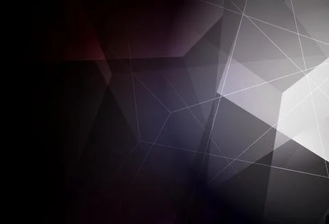 Dark Gray vector template with crystals, triangles. Stock Illustration