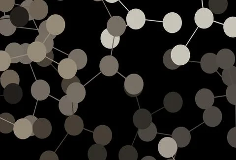Dark Gray vector texture with artificial intelligence concept. Illustrazione stock