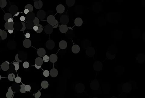 Dark Gray vector texture with artificial intelligence concept. Illustrazione stock