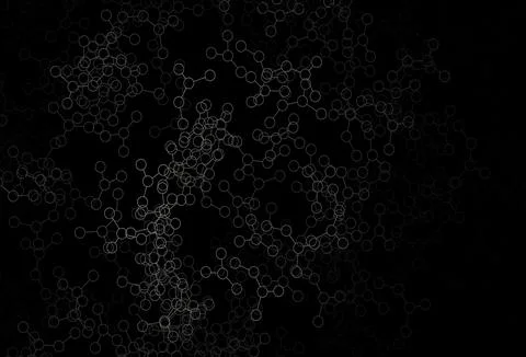 Dark Gray vector texture with artificial intelligence concept. Stock Illustration