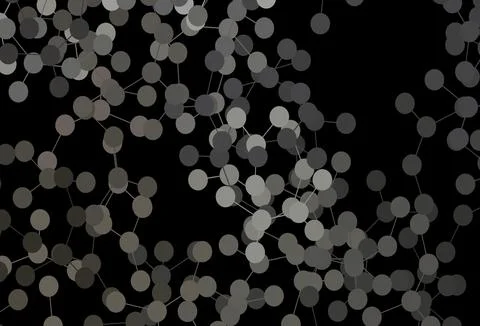 Dark Gray vector texture with artificial intelligence concept. Stock Illustration