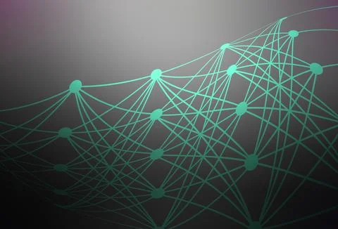 Dark Gray vector texture with artificial intelligence concept. Illustrazione stock