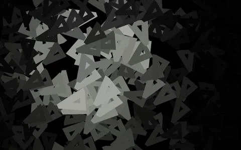 Dark Gray vector texture with triangular style. Stock Illustration