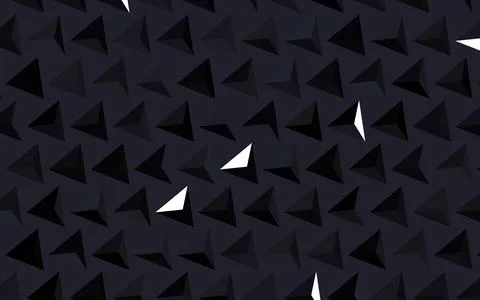Dark Gray vector texture with triangular style. Stock Illustration