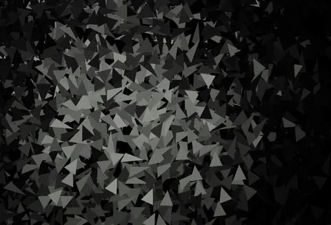 Dark Gray vector texture with triangular style. Stock Illustration