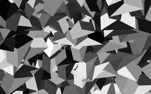 Dark Gray vector texture with triangular style. Stock Illustration