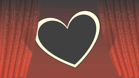 Dark grayish-red tinted Message motion curtain card of empty gray board Stock Footage 102848298