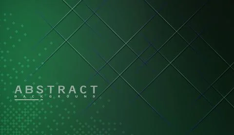 Dark green abstract background with diagonal lines and glowing dots for modern Stock Illustration