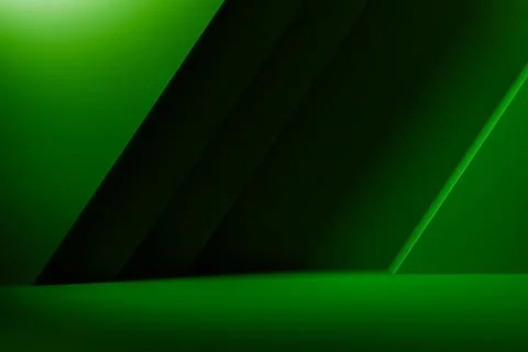 Dark green abstract background with geometric shadows Stock Illustration