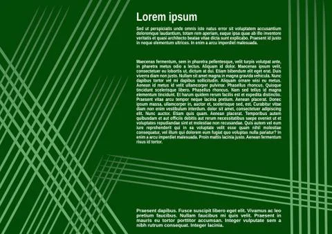 Dark green abstract background with light green beams distributed in different Illustrazione stock
