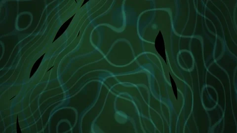 Dark green abstract background with wavy lines and black shapes. Stock Footage 335509806