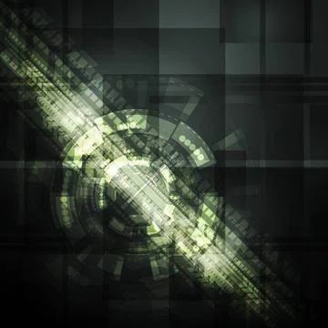 Dark green abstract technology background. Vector design eps 10 Dark green... 写真素材
