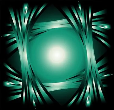 Dark green abstract wave background Stock Illustration