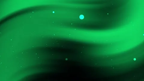 Dark green abstract waves with ethereal particles Stock Footage 314302898
