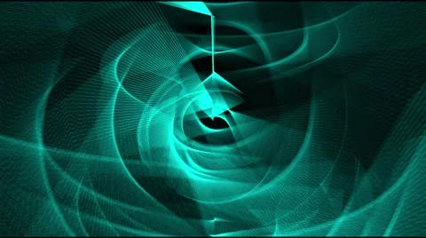 Dark green background with abstract geometric animated lines Vidéo 48932615
