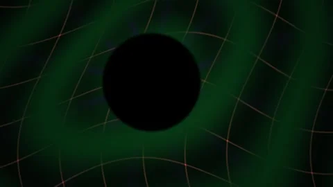 Dark Green Background With Black Circle. Stock Footage 337504356