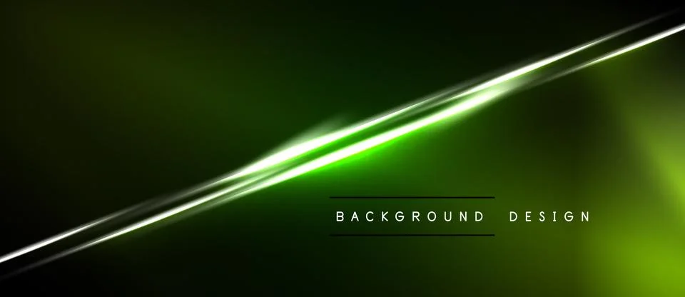 Dark green background features bright silver lines. Gradient effect creates Ilustración de archivo