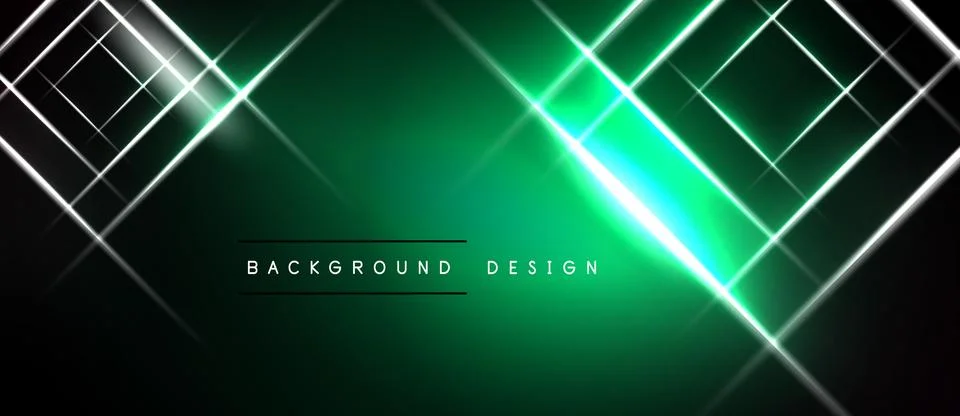 Dark green background features bright white lines forming diamond patterns. Stock Illustration