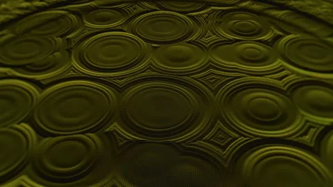 Dark green background with raised circular patterns. Abstract design texture Stock Footage 334289526