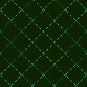 A dark green background with small blue dots, seamless repeated pattern Stock Illustration