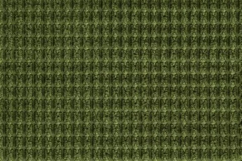 Dark green background from soft fleecy fabric closeup. Texture of textiles ma Stock Photos