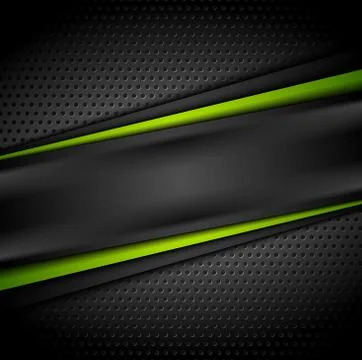 Dark green black tech abstract background Illustrazione stock