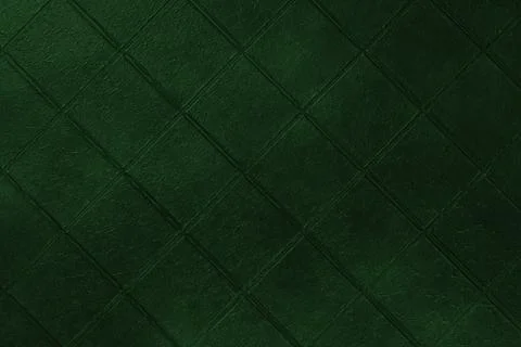 Dark green ceramic tile texture, background. Square diagonal geometric patt.. 写真素材