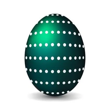 Dark green chicken egg for easter Realistic and volumetric egg Illustrazione stock