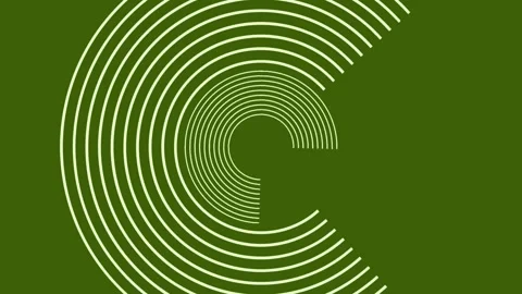 Dark Green Circle Segments Spin Center Loop Background Stock Footage 332914145