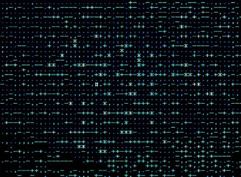 Dark green computer symbols texture background Stock-Illustration