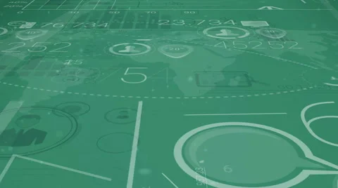 Dark Green Corporate Background With Abstract Elements Of Infographics Stock Footage 67259302