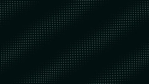 Dark green digital dot grid wave pattern on black background Stock Footage 335932624