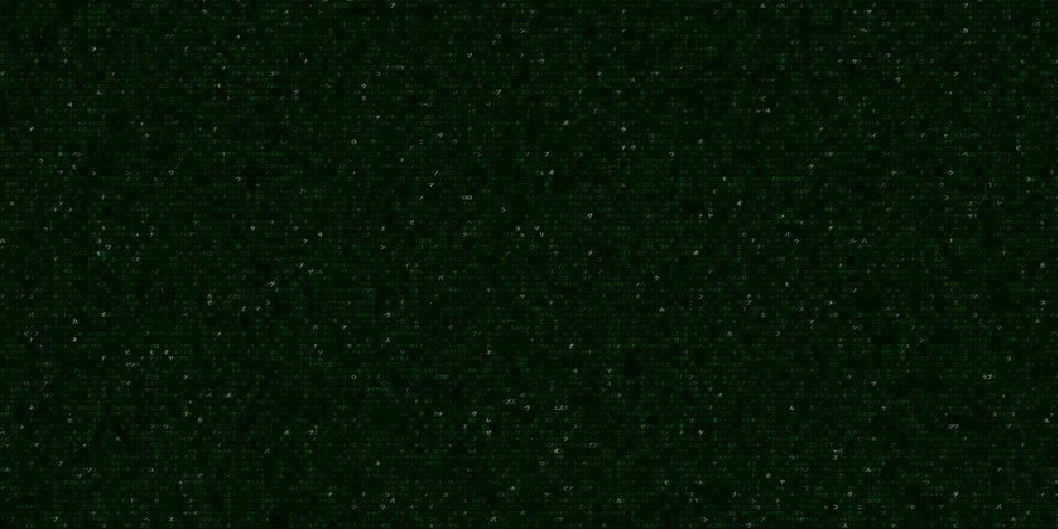 Dark green digital matrix pattern with glowing light dots Stock-Illustration