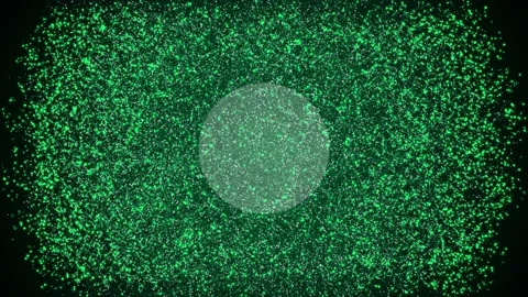 Dark green exploding particles background Video stock 172170006
