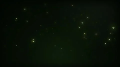 Dark Green Floating Dust Particles and Glowing Bokeh Loop Stock Footage 341673122
