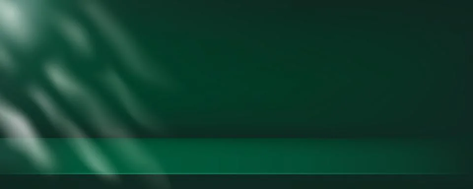 Dark green gradient background with windows sunlit. Light neutral wall room. Stockillustratie