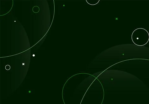 Dark green gradient circles background. Stock Illustration