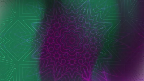Dark green gradient geometric patterns with stars Stock Footage 294944044