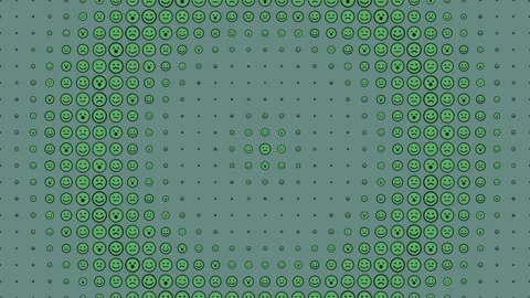 Dark Green Halftone Circular Pulse Animation Stock Footage 346156519