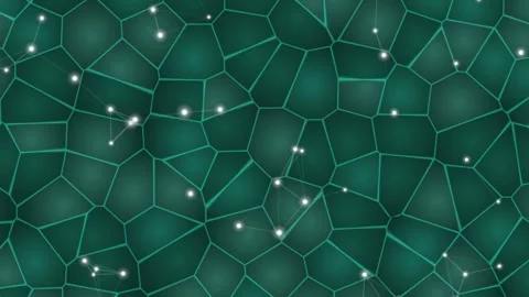 Dark Green Hexagonal Pattern with White Dots. Stock Footage 329484204