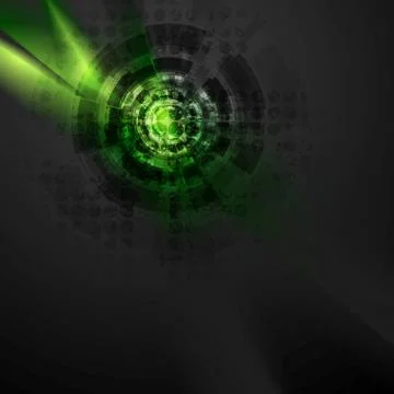 Dark green hi-tech design with grunge texture Ilustración de archivo